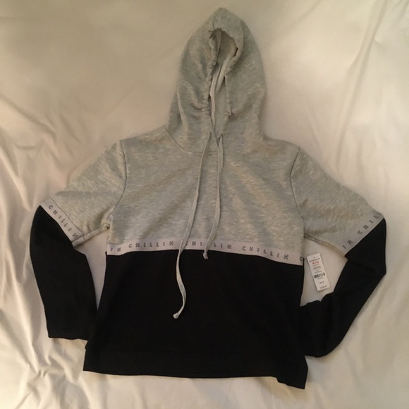 Ardene Black and Grey Graphic Hoodie - Picture 1 of 3